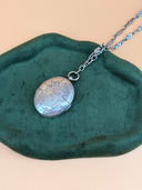 House of Lavande Antique Silver Saint Thérèse Reliquary Locket Necklace