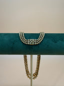 House of Lavande 1940s Beaded Gold Necklace - Unsigned