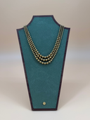 House of Lavande 1940s Beaded Gold Necklace - Unsigned