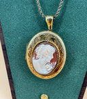 House of Lavande Danecraft 1950s Cameo Locket Necklace