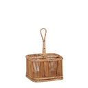 SM. NORWICH BAMBOO BASKET 7.85" X 7.85"- A - BROWN