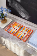 Lacquered Backgammon, Red