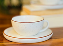 Glazed Ceramic Saucer - Marbella Cappucino