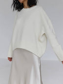 Candyfloss Oversized Pullover Sweater: White / One-size