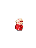 Hand-painted Lucky Dice Claw Hair Clip | Eco-Friendly: Red