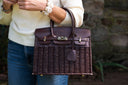 Margo Wicker Handbag- Solid Colors- WS: Chocolate