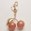 Glossy Cherry Keychain Charm — Red Gold: RD / ONE