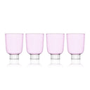 Romantic Stemless Wine Glasses Petite, Set of Four (pink)