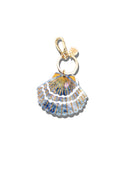 Hand-painted Seashell Bag Charm + Keychain | Eco-Friendly: Purple