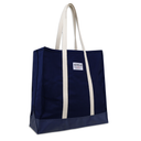 Market Tote: Navy Canvas / Navy Steeletex