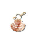Hand-painted Seashell Bag Charm + Keychain | Eco-Friendly: Purple