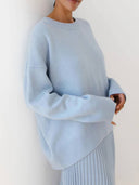 Candyfloss Oversized Pullover Sweater: Apricot / One-size