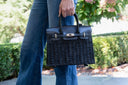 Margo Wicker Handbag- Solid Colors- WS: Chocolate