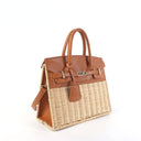 Margo Camel -  Wicker Handbag - WS: Brown