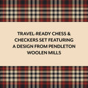 Pendleton Red Black Check Pattern Chess & Checkers