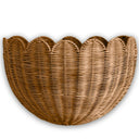 Lola Scalloped Wall Basket Mocca