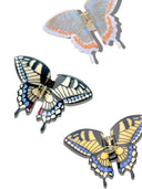Hand-painted Swallowtail Butterfly Claw Hair Clip: White