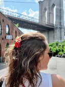 Hand-painted Lucky Dice Claw Hair Clip | Eco-Friendly: Red