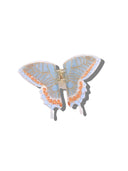 Hand-painted Swallowtail Butterfly Claw Hair Clip: White
