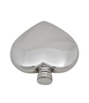 Spirit Flask Heart Shape  Pewter 3oz ,With Pouch ,Boxed. SKU #: C1077.
