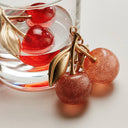 Glossy Cherry Keychain Charm — Red Gold: RD / ONE
