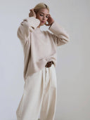 Candyfloss Oversized Pullover Sweater: White / One-size