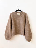 Happy French Gang Hand-Loomed Camel Félix Sweater, Undyed Alpaca