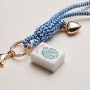 Mahjong Keychain with Heart Charm & Rope: BL / ONE