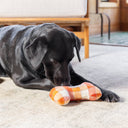 Pumpkin Spice Plaid Fall Flannel Dog Squeaky Toy