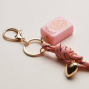 Mahjong Keychain with Heart Charm & Rope: BL / ONE