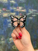 Hand-painted Mini Monarch Butterfly Claw Hair Clip | Eco-Friendly: Orange
