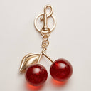 Glossy Cherry Keychain Charm — Red Gold: RD / ONE