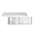 White Marble Dominoes Set