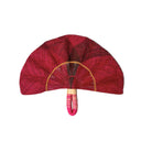 Toquilla Frilly Hand Fan- Bordeaux