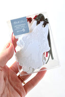 Letterpress Gift Tags | Baroque Vintage Crest: Red and Green