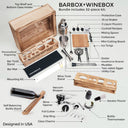 Barbox Home Mini Bar with Complete 32+ Piece Bartending Kit