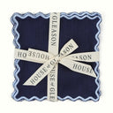 Navy Linen Square Cocktail Napkins - Set of 4