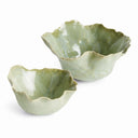 Morgan Decorative Bowls, 2pc - Seafoam Ceramic w/ Drain Hole