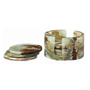Whirl Green Onyx 6 Piece Coaster Set