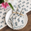 INDIA HICKS HOME WINTER FLOWER DUSTY SKY | NAPKINS SET OF 4